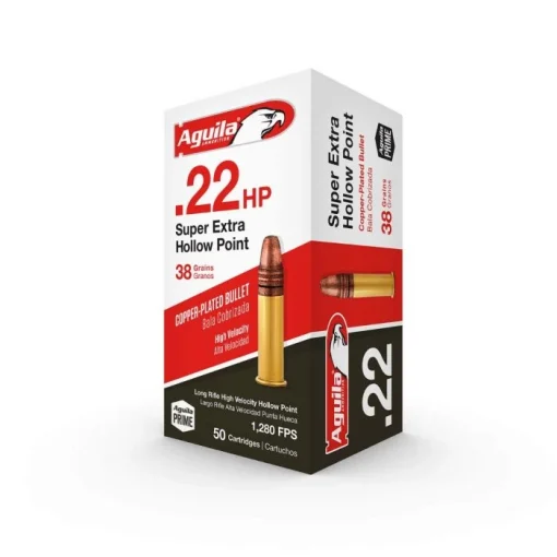 Aguila Ammunition .22 LR HV Rifle Ammo - 38 Grain | Copper Plated Hollow Point