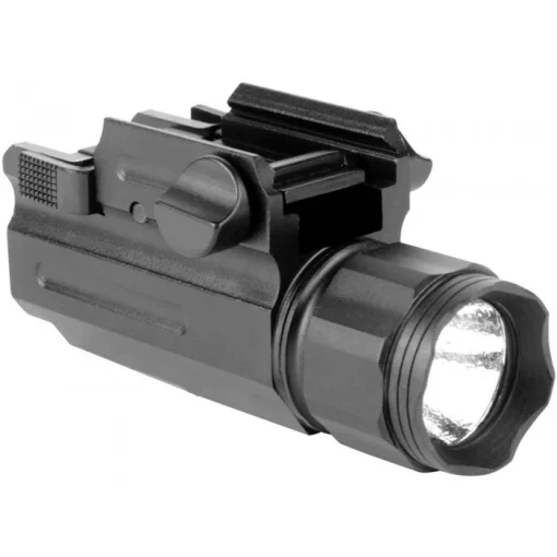 Aim Sports Full Frame 220 Lumen Compact Flashlight - Black | Quick Release Mount