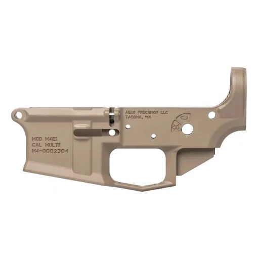 Aero Precision M4E1 Forged Stripped AR15 Lower Receiver - FDE Cerakote