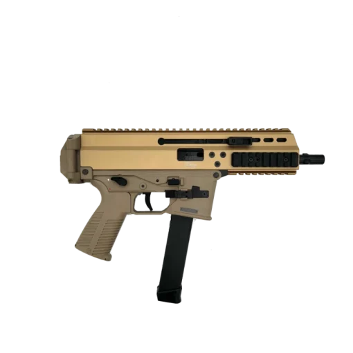 B&T APC9 Pro Pistol - Coyote Tan  9mm  6.8 Threaded Barrel  33rd  Glock Compatible Lower  w 25mm 3-Lug