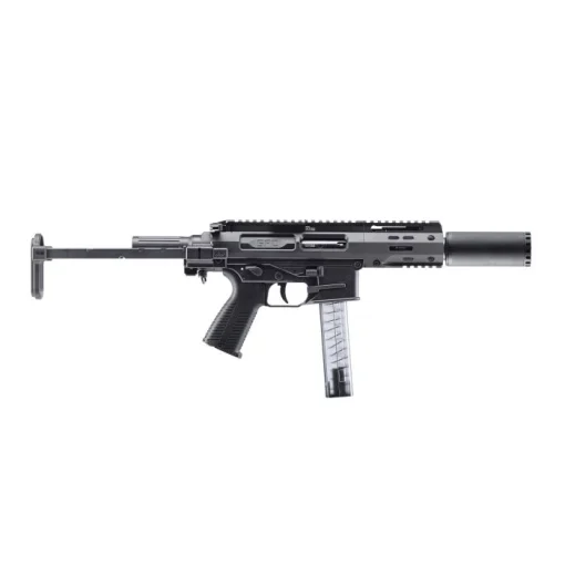 B&T SPC9 PDW SBR SD - Black | 9mm | Integrally Suppressed Barrel 4.5" RBS Suppressor | 30rd | Telescopic Stock