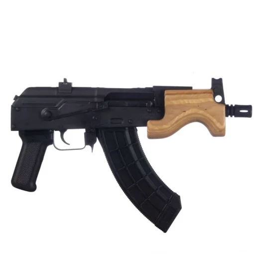 Century Arms Romanian Micro Draco Stamped AK-47 Pistol - Black  7.62x39  6 Barrel  Wood Handguard