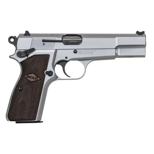 MAC Inglis P-35 Hi-Power Pistol - Nickel | 9mm | 4.7" Barrel | 15rd | G10 Grips