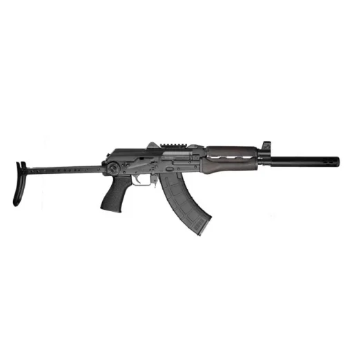 Zastava ZPAP92 AK-47 Rifle- Dark Wood Handguard  7.62x39  16.5 Barrel  Pinned and Welded Muzzle Extension  Underfolder Stock