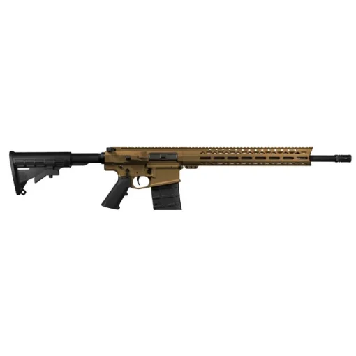 Live Free Armory LF308 Billet AR-10 Battle Rifle - Burnt Bronze | .308Win / 7.62NATO | 18" Barrel | 15" LFA Free Float M-LOK Rail | Classic M4-Style Stock