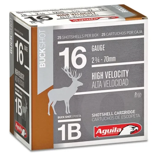 Aguila Ammunition 16ga Buckshot 2.75 inch Shotgun Shells - 1Buck | 1-1/8oz | 1250 fps