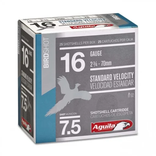 Aguila Ammunition 16ga Birdshot 2.75 inch Shotgun Shells - #7.5 Shot | 1oz | 1200 fps